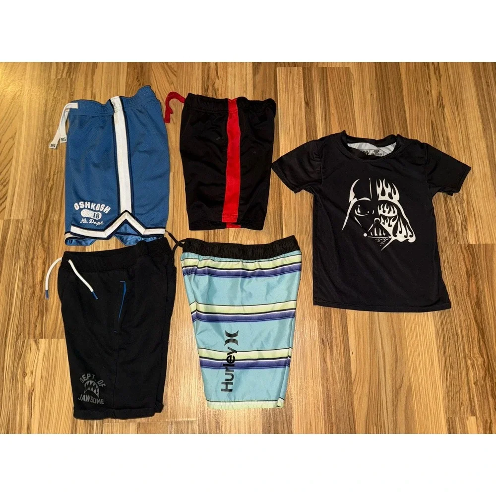 Oshkosh B'gosh Garanimals Hurley Star Wars Boys Shorts Athletic Swim Sz‎ 6 Lot